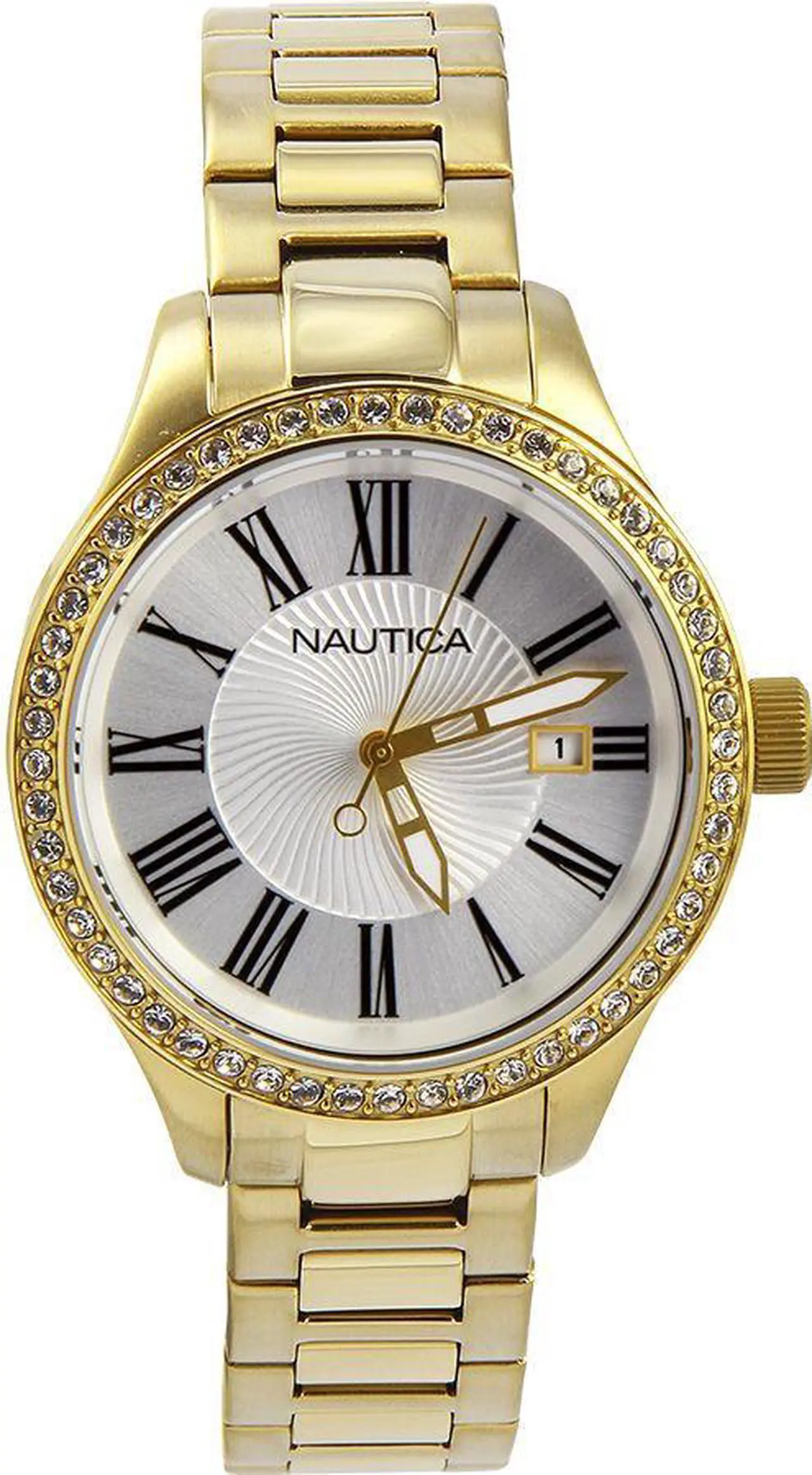 Alt view image 3 of 8 - Nautica Women's Bfd 101 N16661M Gold Stainless-Steel Quartz Watch with Silver Dial