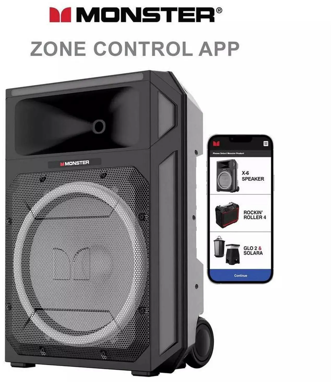Alt view image 4 of 5 - Monster X6 All-in-One PA Bluetooth 600w Speaker System