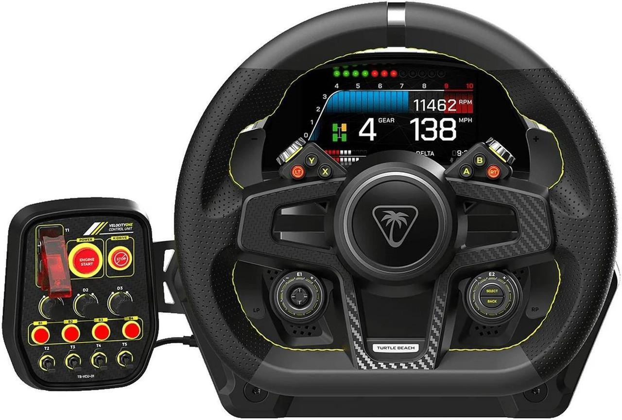 Alt view image 9 of 14 - Turtle Beach VelocityOne Race Wheel & Pedal System Licensed for Xbox Series X|S, Xbox One, Windows PCs  7.2Nm Direct Drive Force Feedback, 3 Pedals & Magnetic Paddle Shifters, Hall Effect Sensors