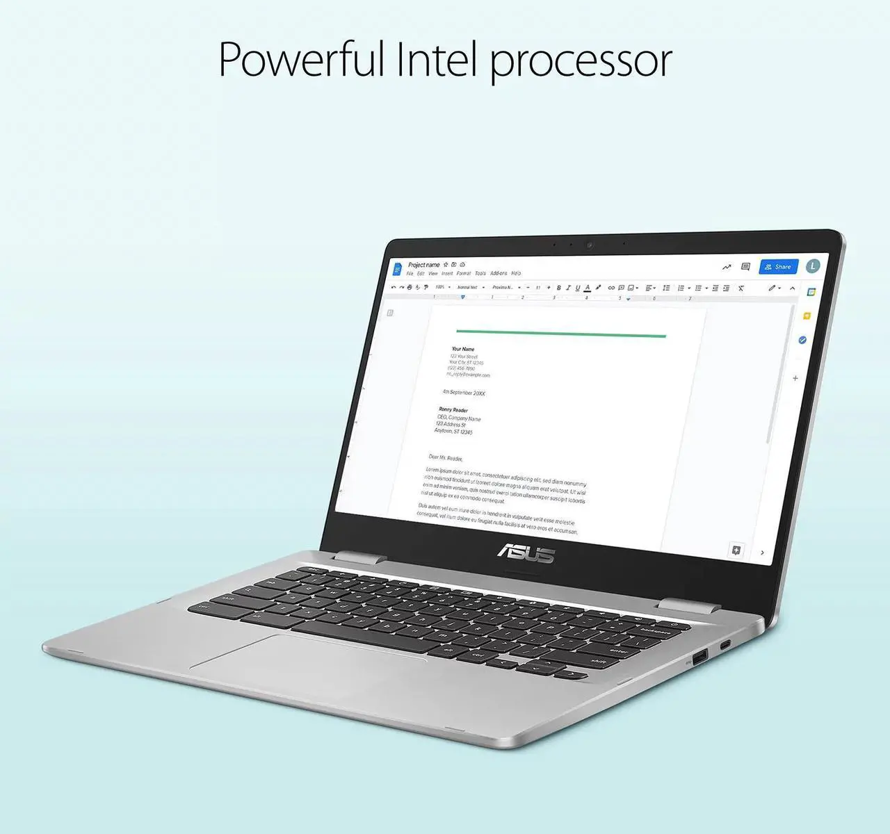 Alt view image 4 of 6 - ASUS C424MA Chromebook 14" Intel Celeron N4020 4GB RAM 64GB eMMC ChromeOS