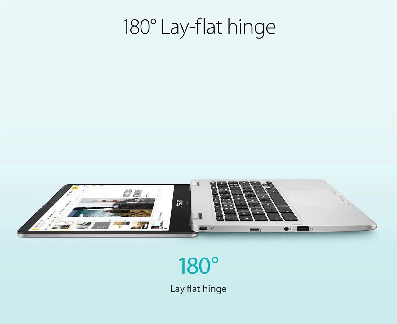 Alt view image 5 of 6 - ASUS C424MA Chromebook 14" Intel Celeron N4020 4GB RAM 64GB eMMC ChromeOS