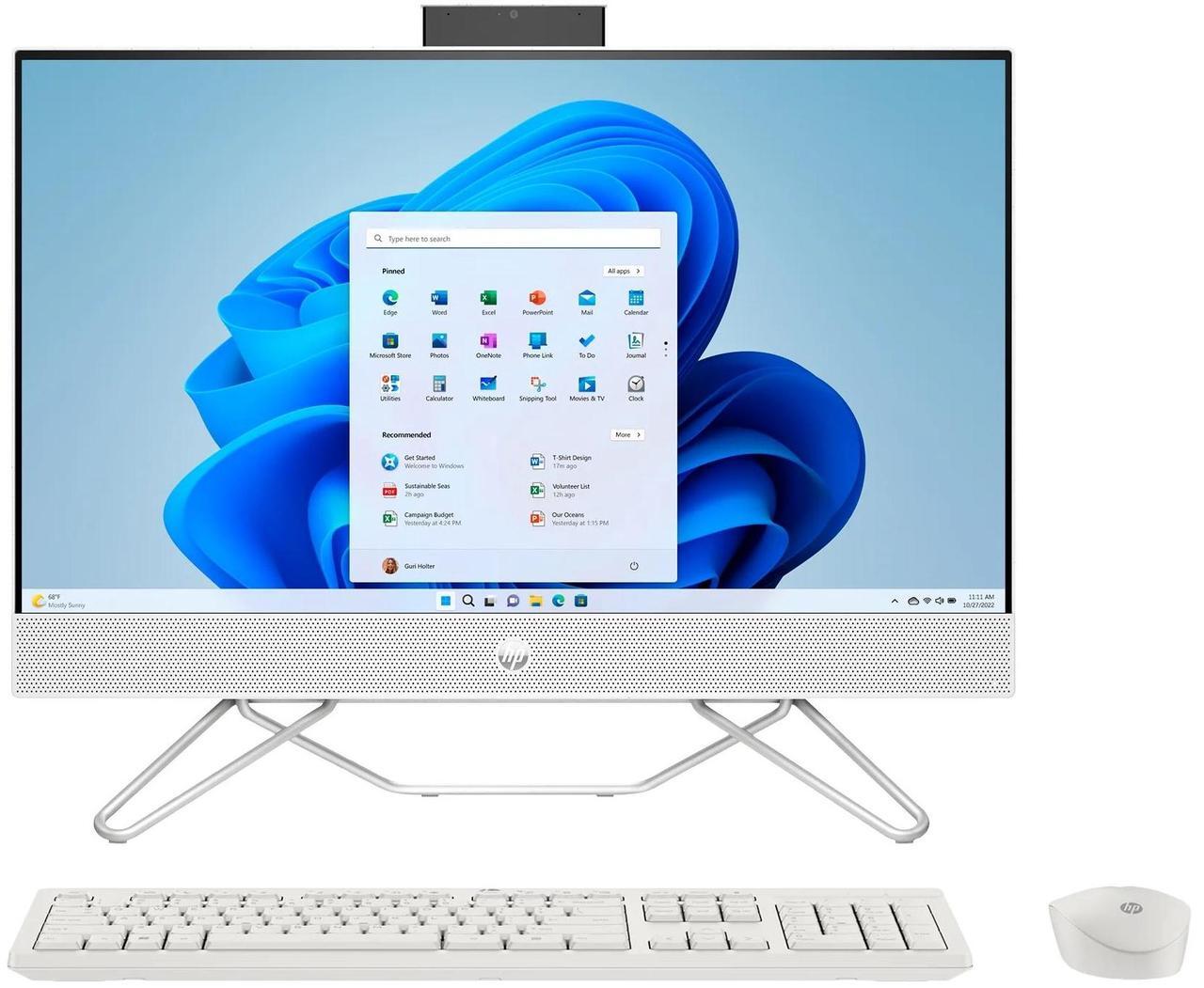 Main image of HP 24-cb1023w 23.8" FHD Touch All-in-One PC Intel i3-1215U 8GB 256GB W11H