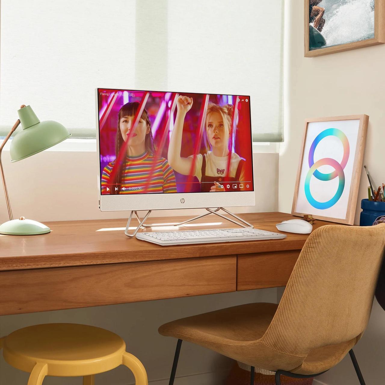 Alt view image 6 of 7 - HP 24-cb1023w 23.8" FHD Touch All-in-One PC Intel i3-1215U 8GB 256GB W11H