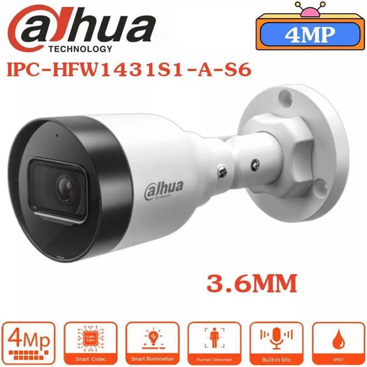 GravaStar HFW1431S1-A-S6 3.6mm 4MP Entry IR Fixed-focal Bullet Network Camera 3.6mm lens