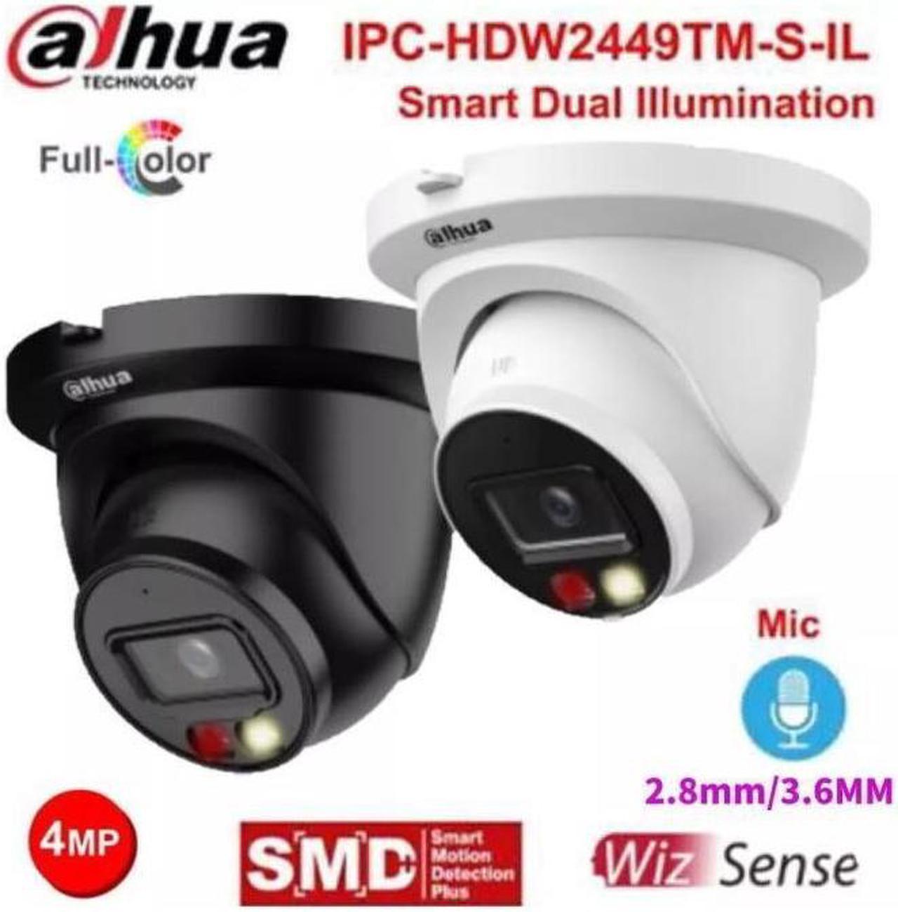 GravaStar IPC-HDW2449TM-S-IL 4MP Fullcolor IP Camera PoE Smart Light WizSense In Mic