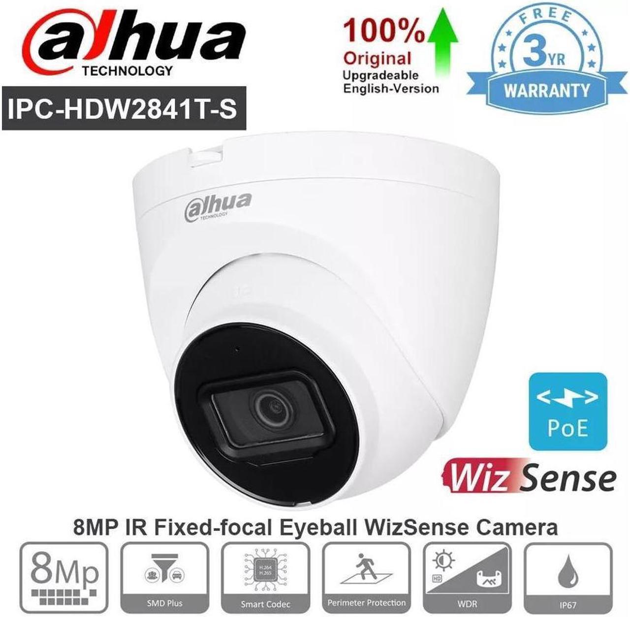 GravaStar IPC-HDW2841T-S 8MP Wizsense SMD Plus Network IP Camera Built-in Mic PoE White 3.6mm lens