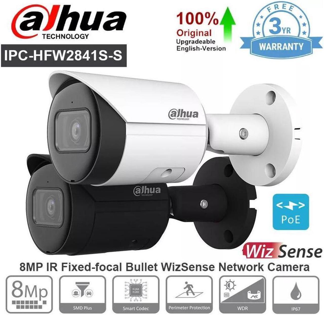 GravaStar IPC-HFW2841S-S 8MP WizSense IR IP Camera PoE SMD Plus Built in MIC Black 2.8mm lens