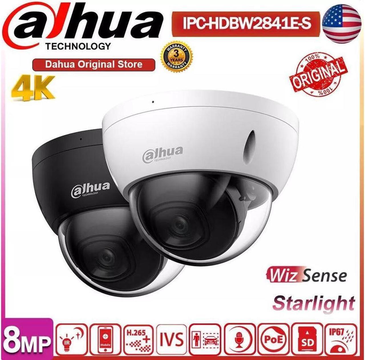 GravaStar 8MP 4K Dome IP Security Camera Starlight Wizsense Ai CCTV IPC-HDBW2841E-S White 3.6mm lens