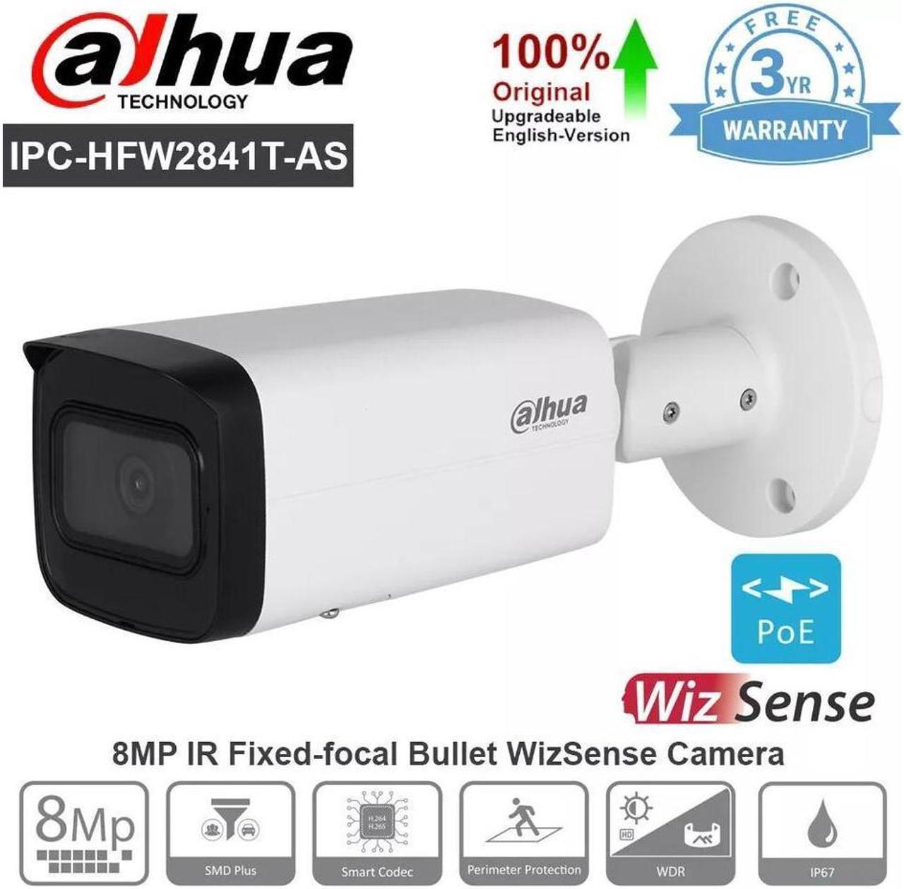 GravaStar IPC-HFW2841T-AS 8MP WizSense Built-in Mic Bullet IP Camera PoE SMD+ IP67