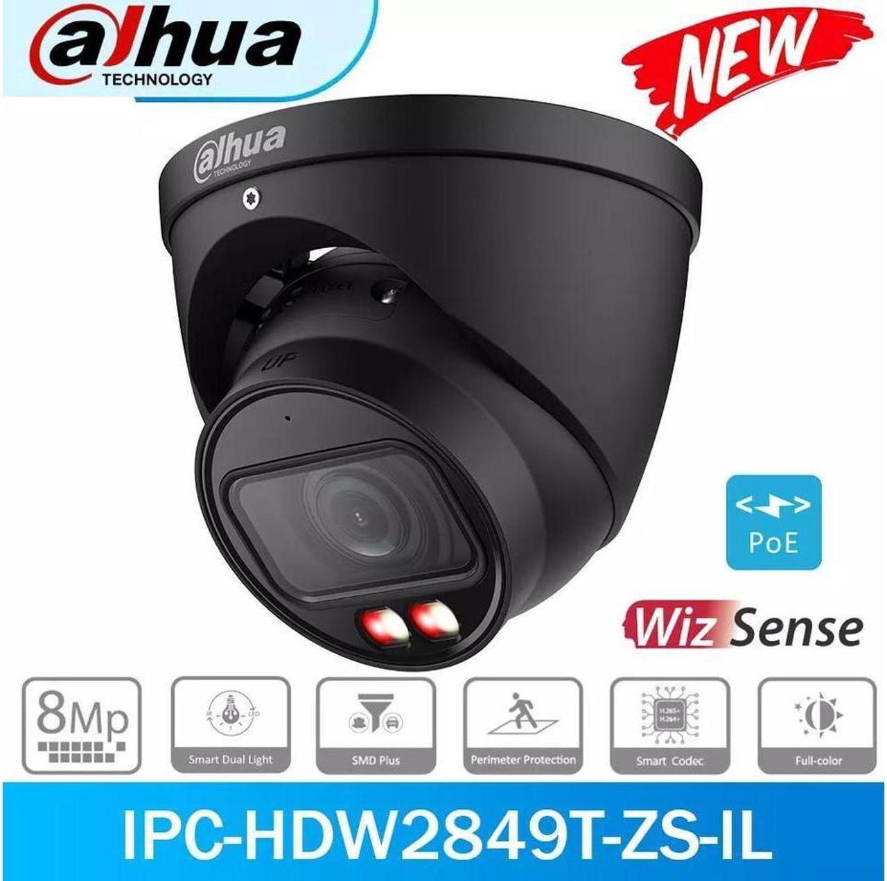 GravaStar IPC-HDW2849T-ZS-IL 8MP Full Color Wizsense 5x Motorized Lens Mic IP Camera Black