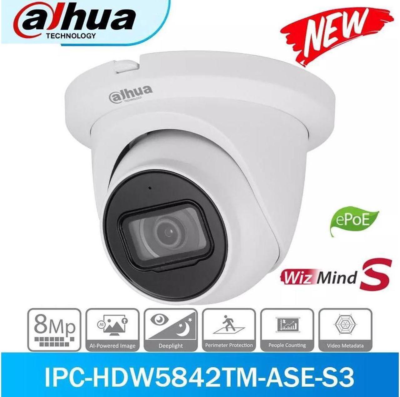 GravaStar IPC-HDW5842TM-ASE-S3 8MP Starlight+ AcuPick IP Camera Analytics+ PoE Mic 2.8mm lens