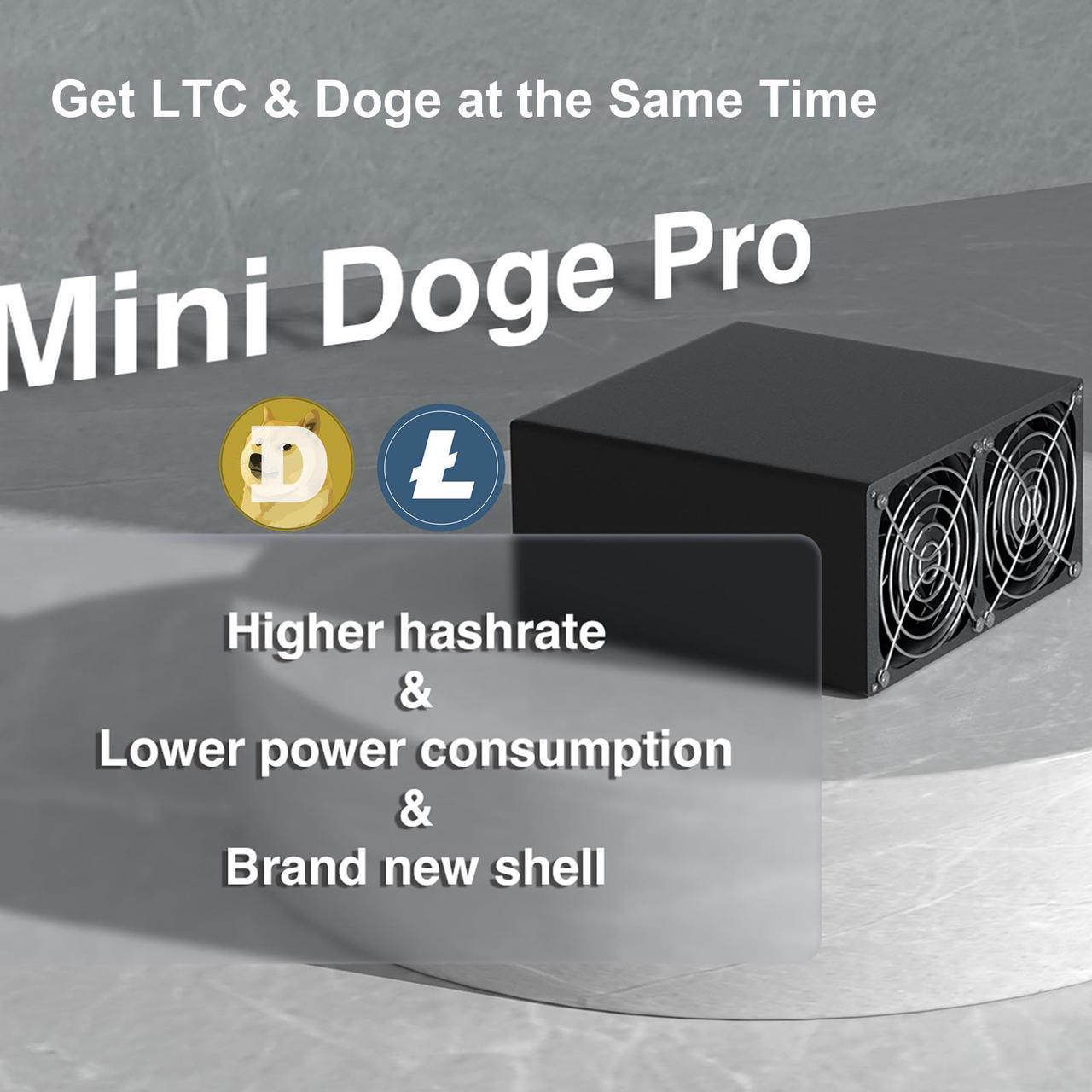 New Release Goldshell Mini Doge Pro LTC & Doge Miner 205MH/s 220W Super Slience Home Mining Upgrade Version From Goldshell Mini Doge