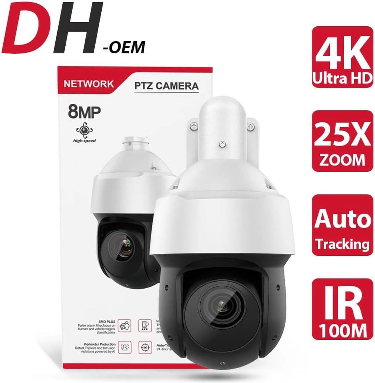 New Arriving OEM SD49825XB-HNR 8MP 25X optical zoom IR 100m Starlight IP66 WizSense Network PTZ Camera WizSense Auto-Tracking Human Vehicle Surveillanc Camera