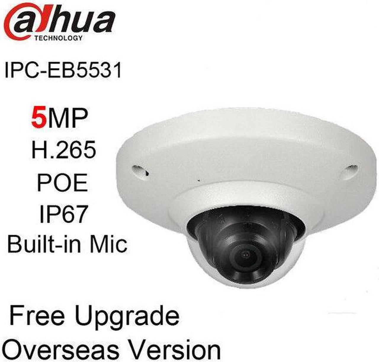 DH 5MP Fisheye WizMind Starlight 360 IR IP Camera MIC PoE IPC-EB5541-AS