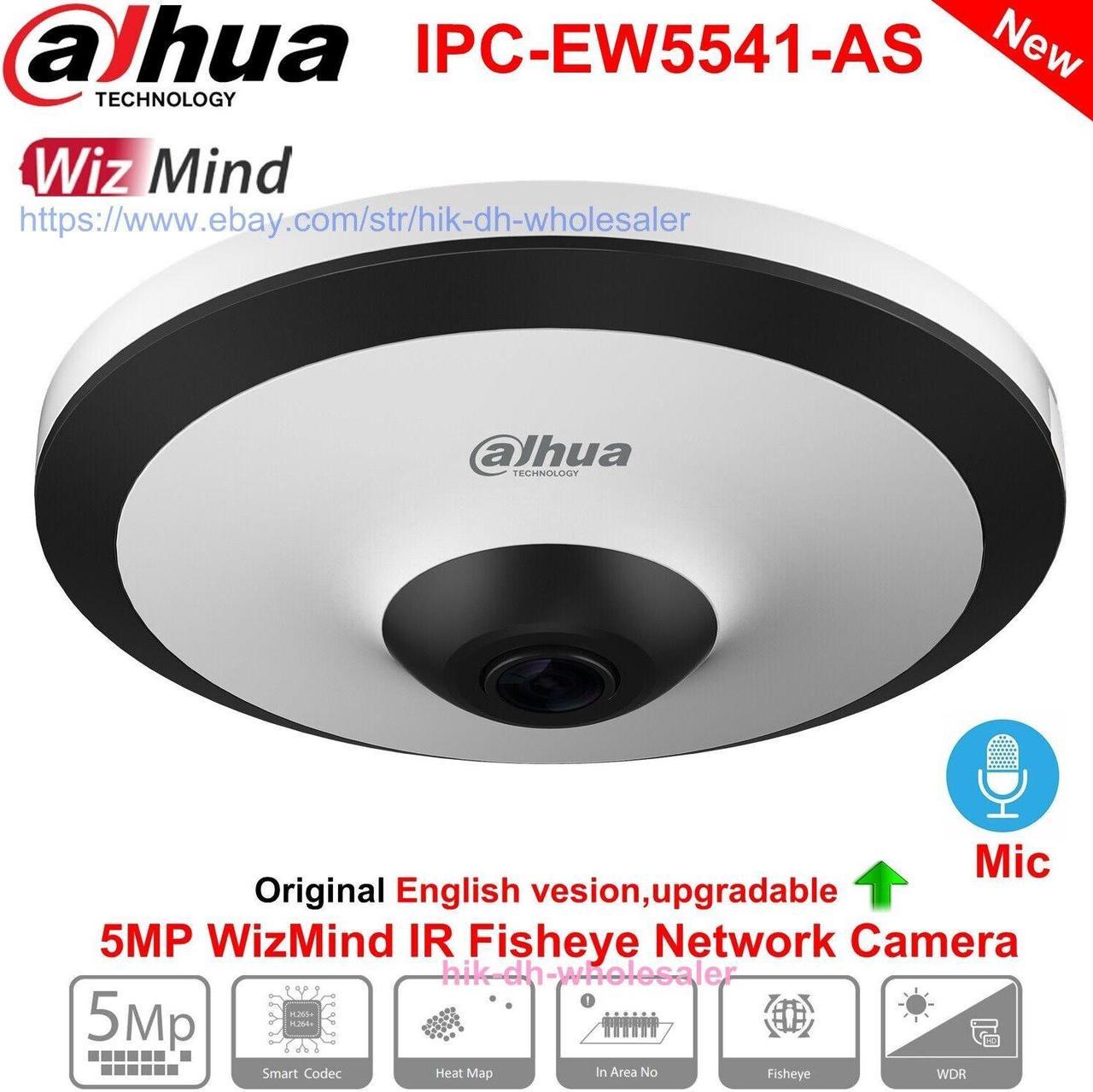 DH Fish-Eye IP camera IPC-EW5541-AS, F1.4, 180°, 5MP, PoE, Genuine