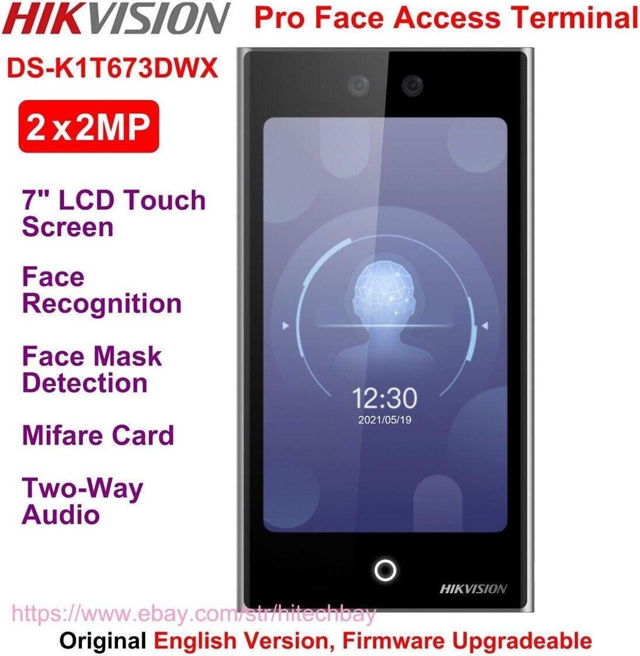 Hikvision DS-K1T673DWX Face Recognition Access Terminal 2-way Audio Mobile APP