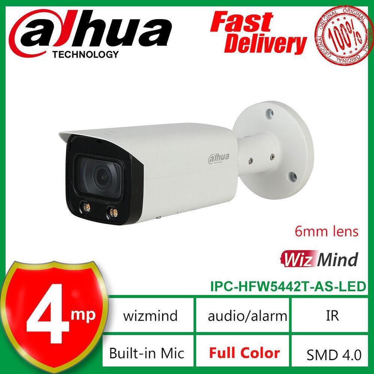 IPC-HFW5442T-AS-LED 6mm 4MP Day Night Full Color IP Camera WDR Bullet Outdoor Camera