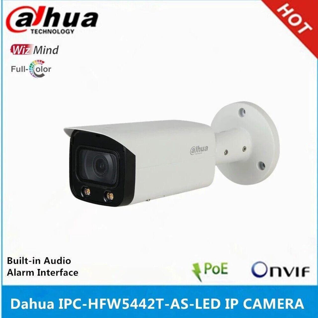 DH 4MP Full Color AI WDR Face Perimeter Security Camera IPC-HFW5442T-AS-LED 6mm