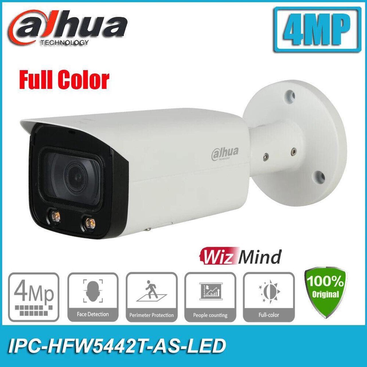 DH Pro AI 4MP Full-Color Starlight PoE WizMind IP Camera IPC-HFW5442T-AS-LED 6mm