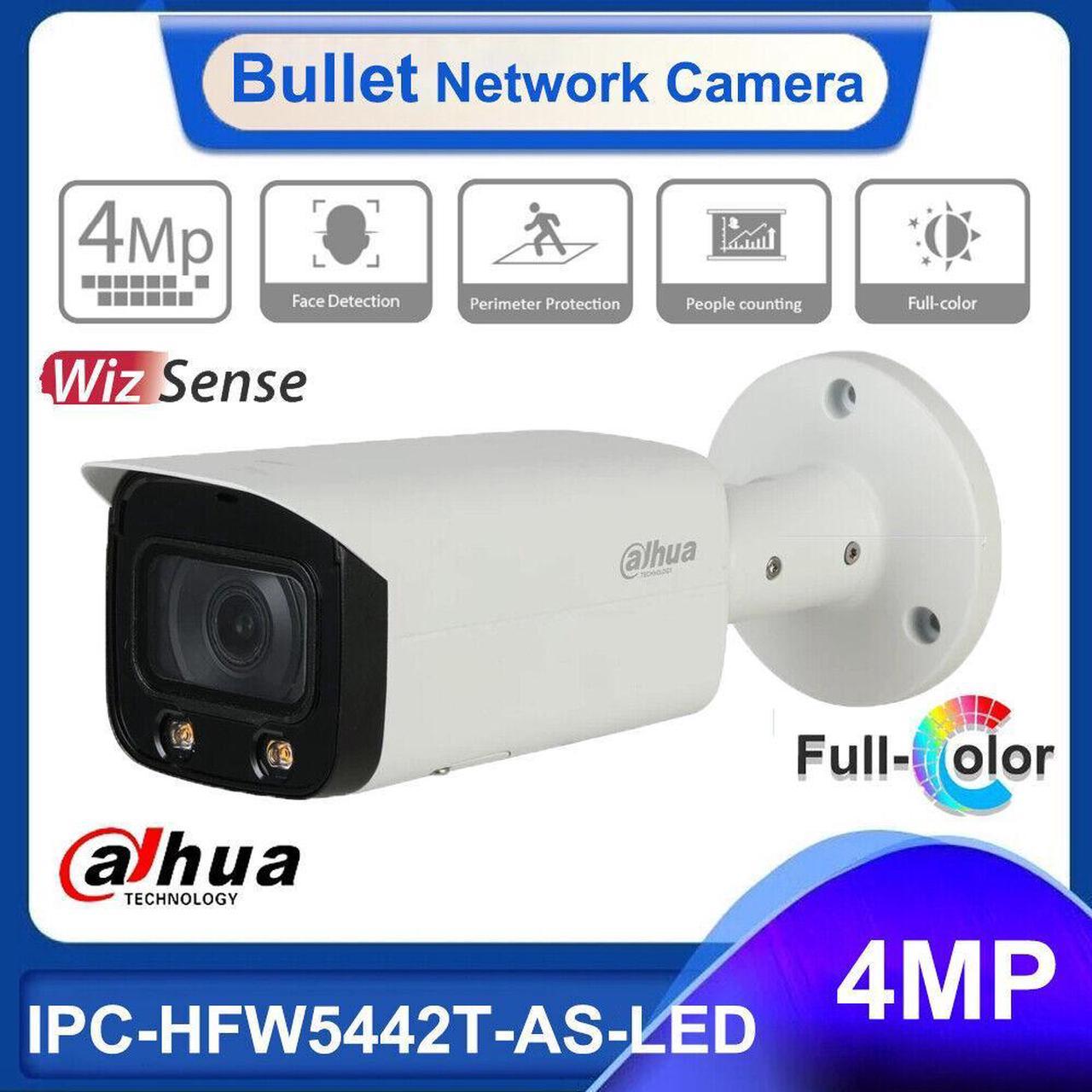 DH Pro AI 4MP Full-Color Starlight PoE WizMind IP Camera IPC-HFW5442T-AS-LED 6mm