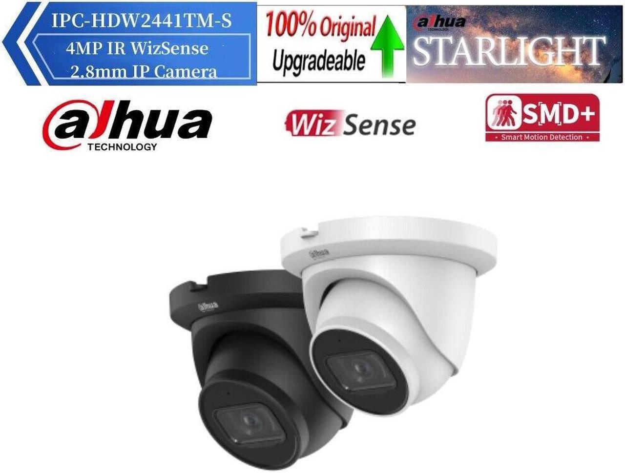 DH Starlight 4MP IPC-HDW2431TM-AS-S2 CCTV IP Camera Built-in Mic 2.8/3.6mm IP67 White 3.6mm Lens