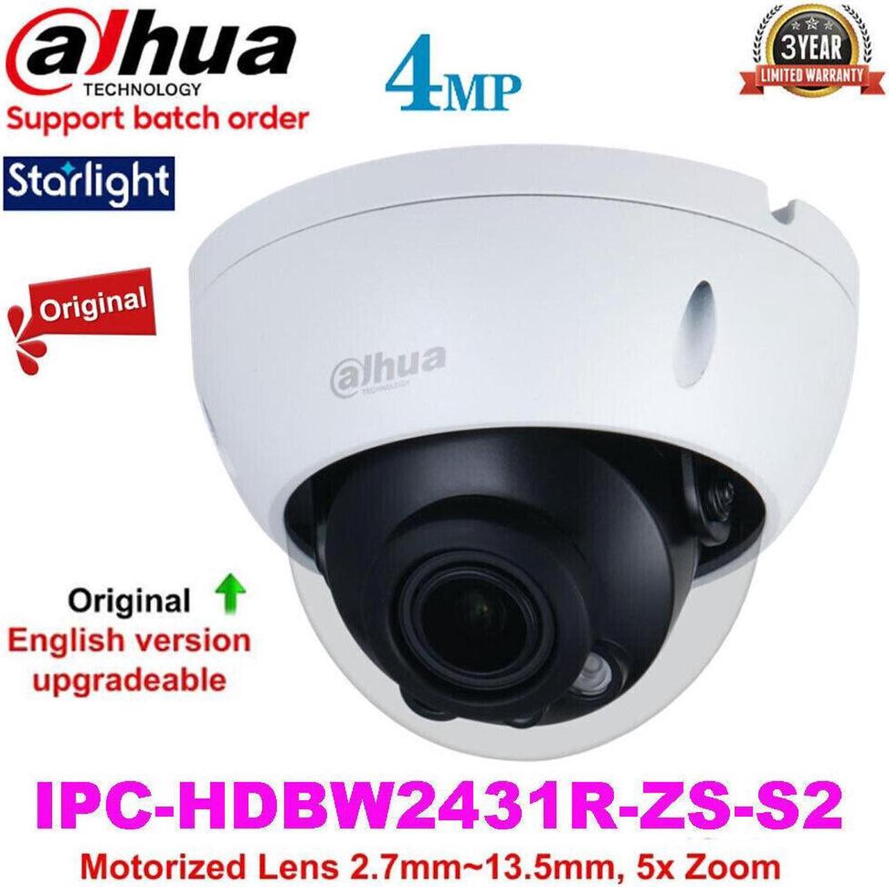 DH IPC-HDBW2431R-ZS-S2 4MP 5x Zoom Dome IP Camera Starlight POE IR40m IP67 Black