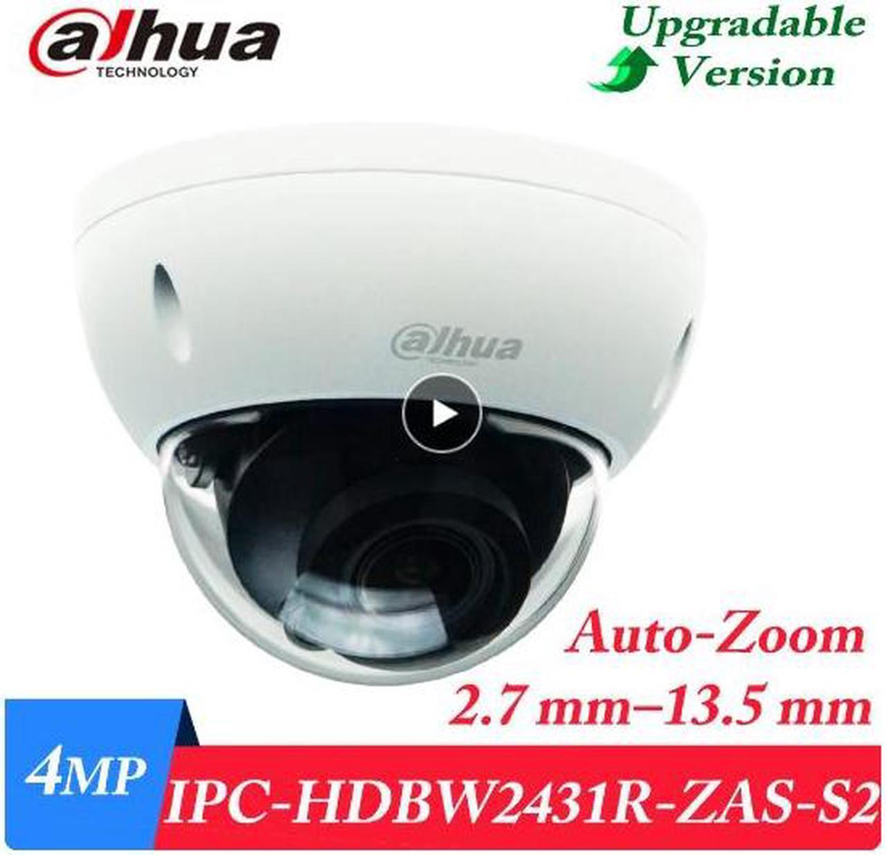 DH 4MP IPC-HDBW2431R-ZAS-S2 2.7mm13.5mm PoE 5xZoom Starlight IVS IK10 IP Security Camera Black