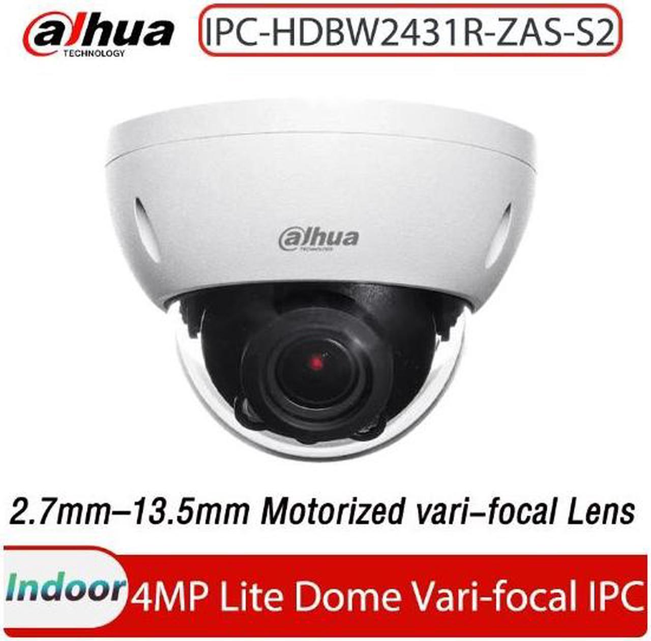 DH 4MP 5X ZOOM Starlight IP Camera IR Dome Audio Alarm IPC-HDBW2431R-ZAS-S2 2.7mm13.5mm Black