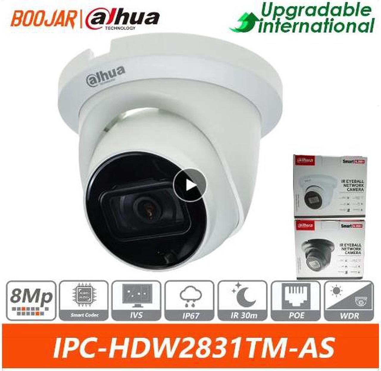 DH IPC-HDW2831TM-AS-S2 8MP POE IP Camera Starlight H.265 IR 30m Built-in Mic SD Card Slot Onvif IP67 Eyeball Network Camera