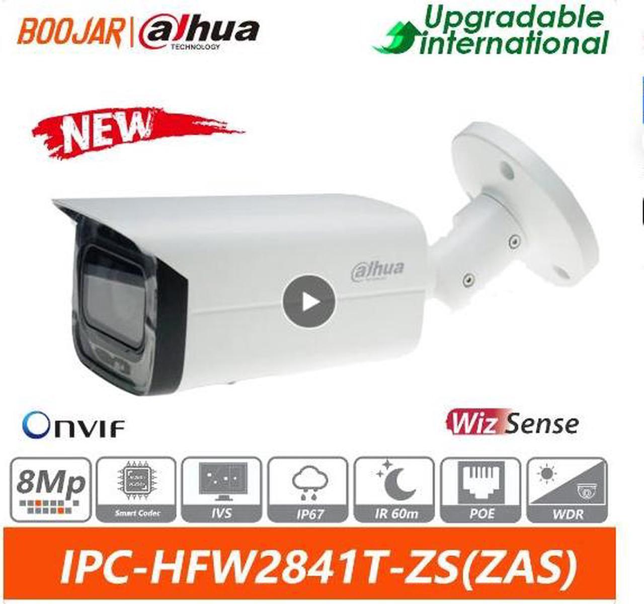 DH IP Camera 2.7 mm13.5 mm POE IPC-HFW2841T-ZS 8MP Built-in MIC IR Vari-focal Bullet WizSense Network CCTV Camera