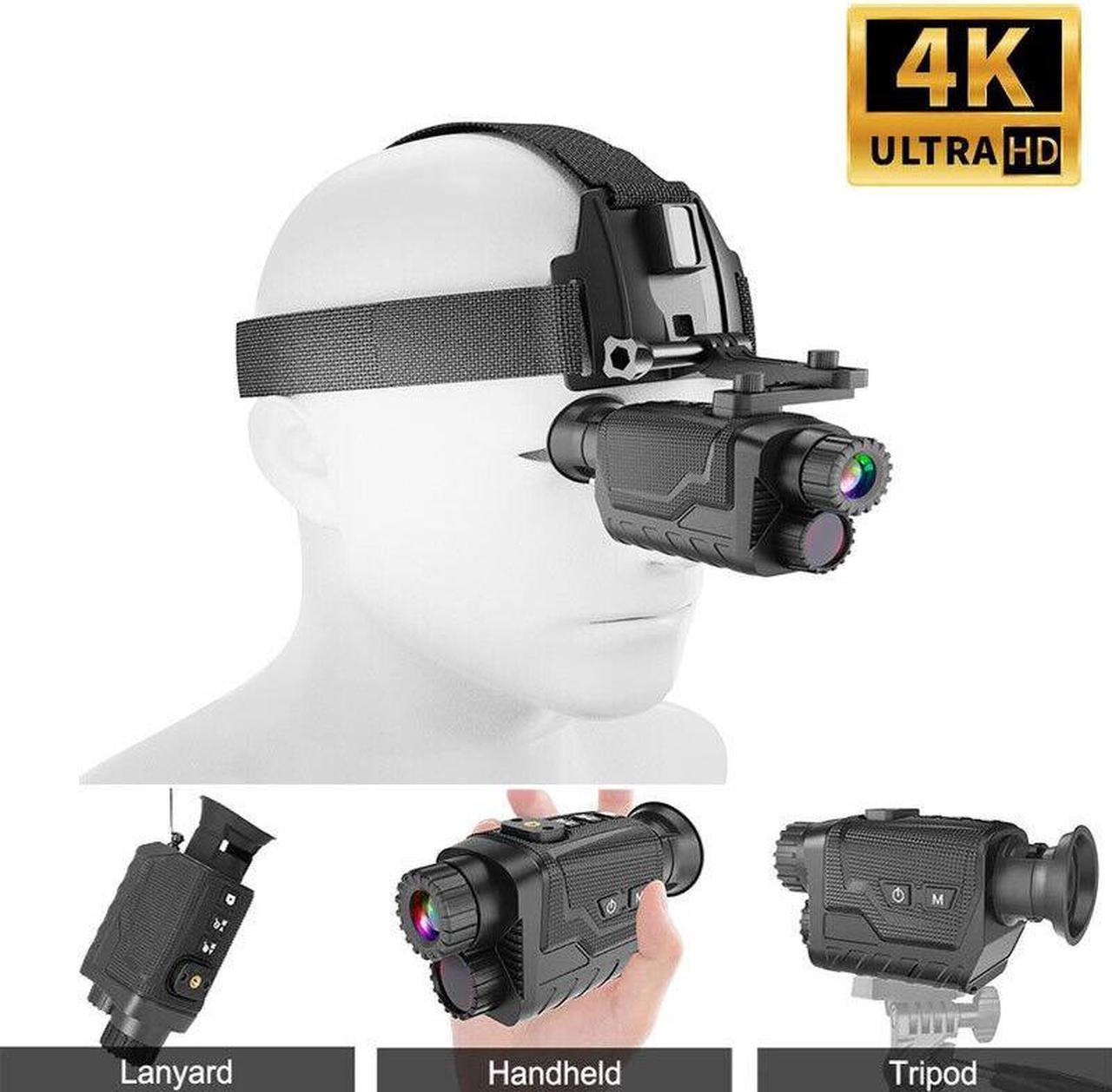 NV8260 Night Vision Head-mounted Monocular 400M 4K 1080P HD 8X Digital Zoom IP54