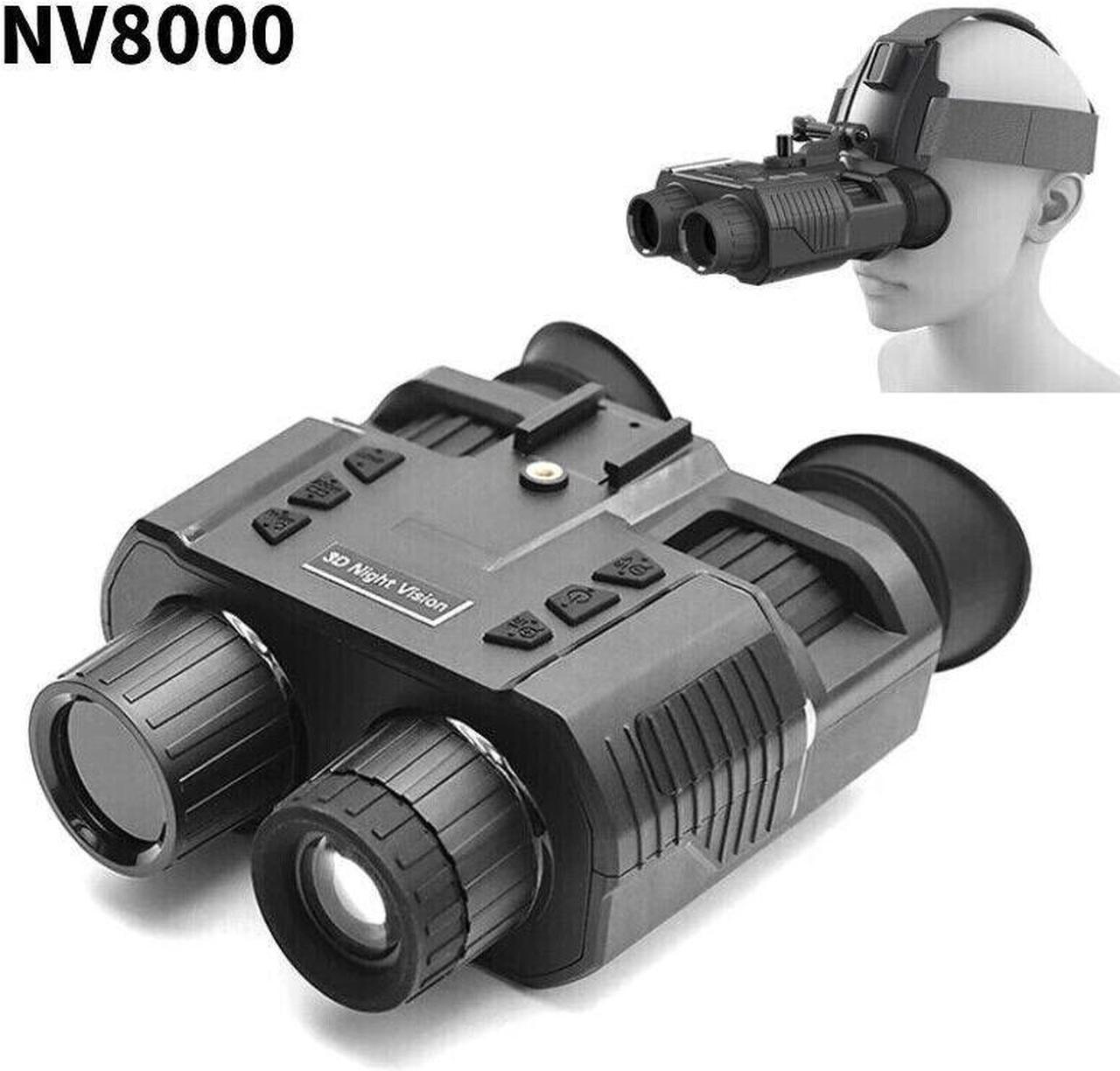 NV8000 3D 4X Night Vision Binoculars Goggles 1080P HD Head Mount Infrared Device