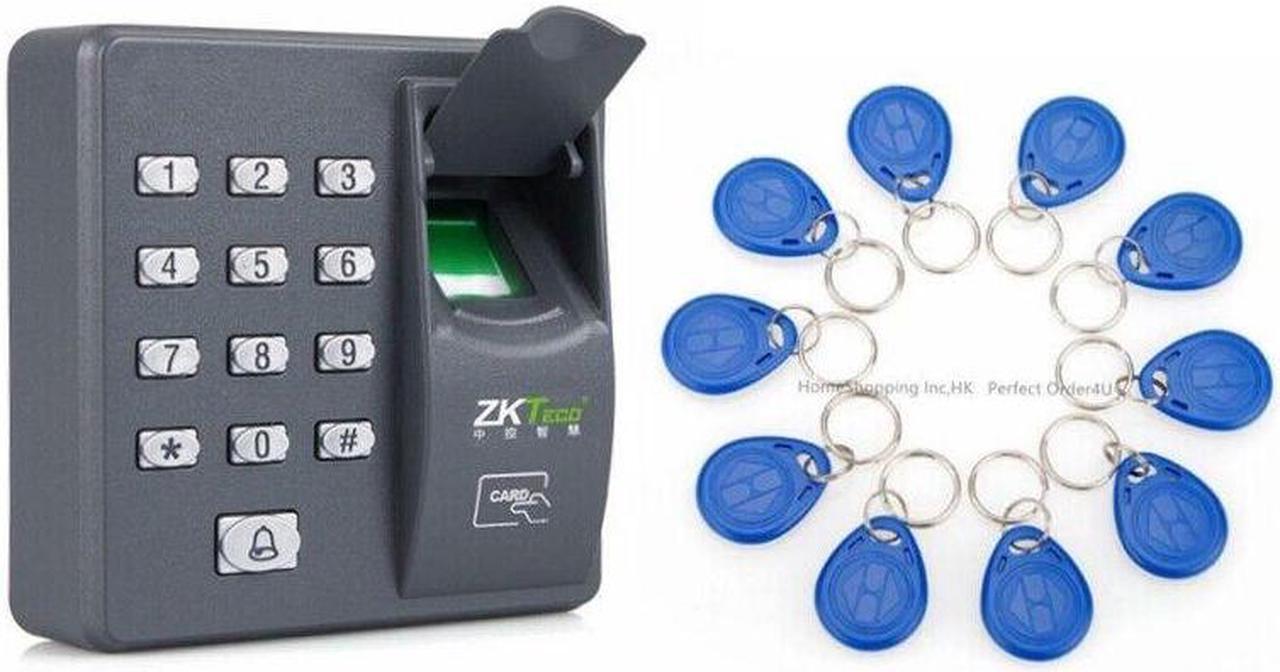 ZKTeco Biometric Fingerprint&RFID Card Door Access Control Keypad+10 ID Cards