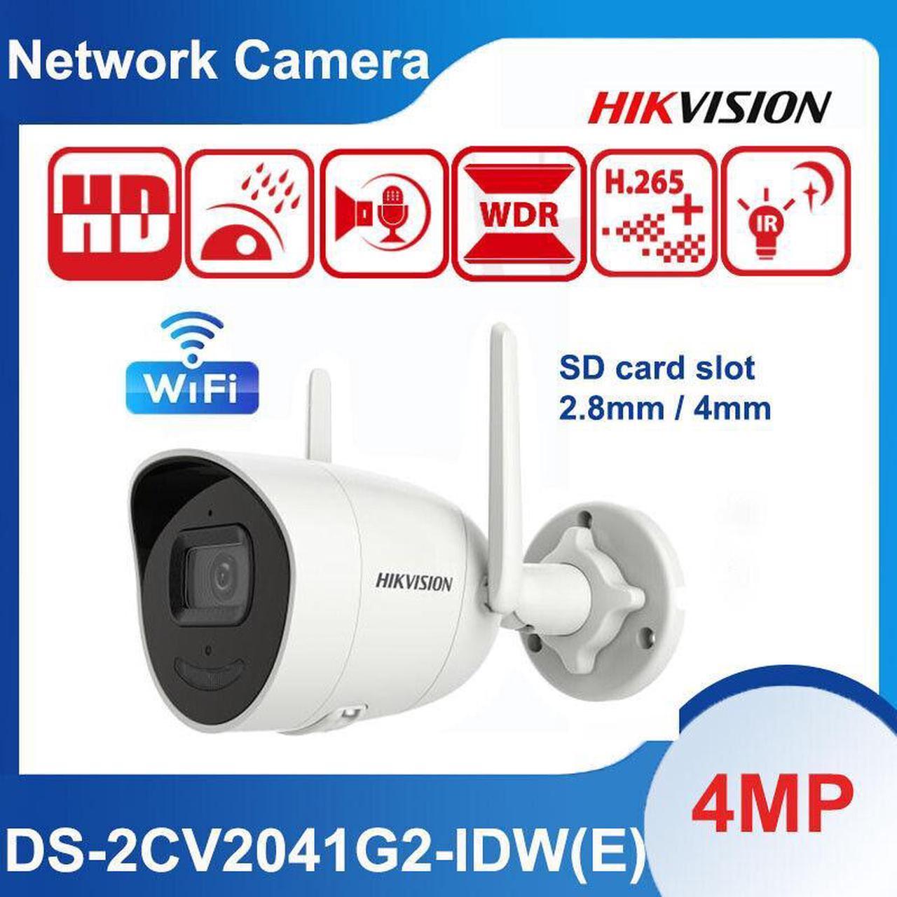 4MP DS-2CV2041G2-IDW Wifi IR WDR IP Bullet Camera 2 Way Audio 2.8/4.0 4mm Lens