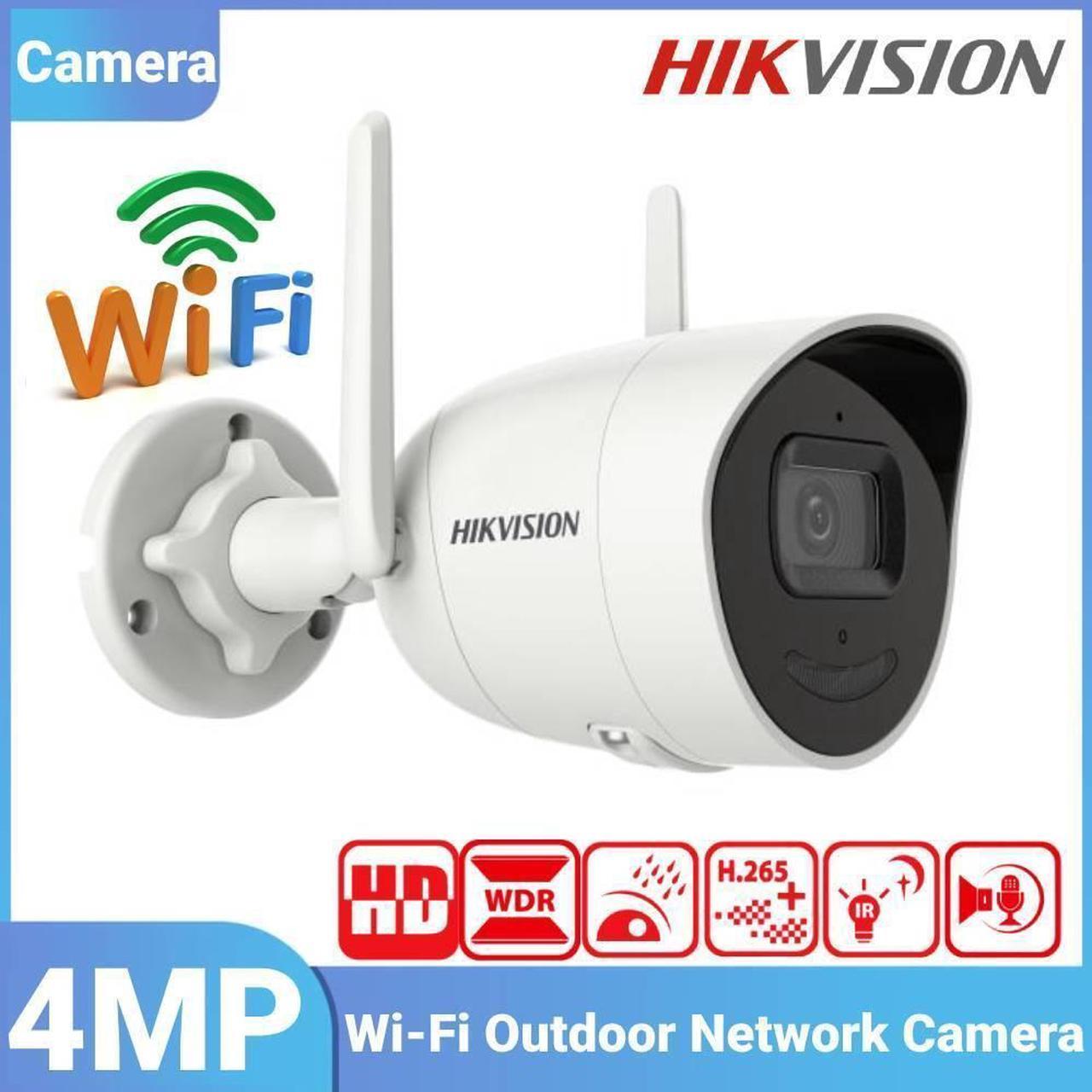 DS-2CV2041G2-IDW 4MP Two-Way Audio Bullet Network WI-FI IP Camera 4mm Lens