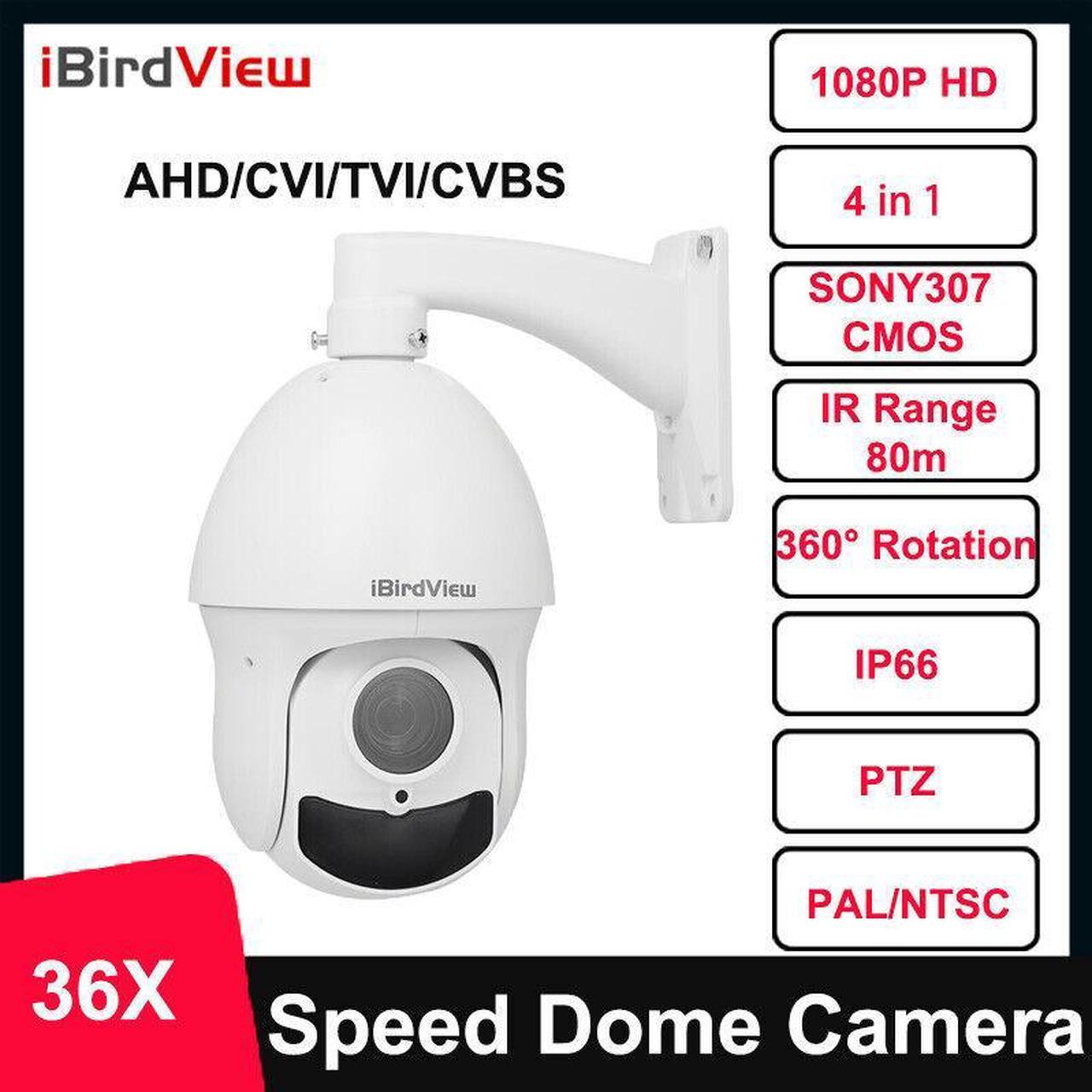 80M IR  307 36X Zoom 1080P AHD PTZ Speed Dome Camera Support CVI/TVI/CVBS