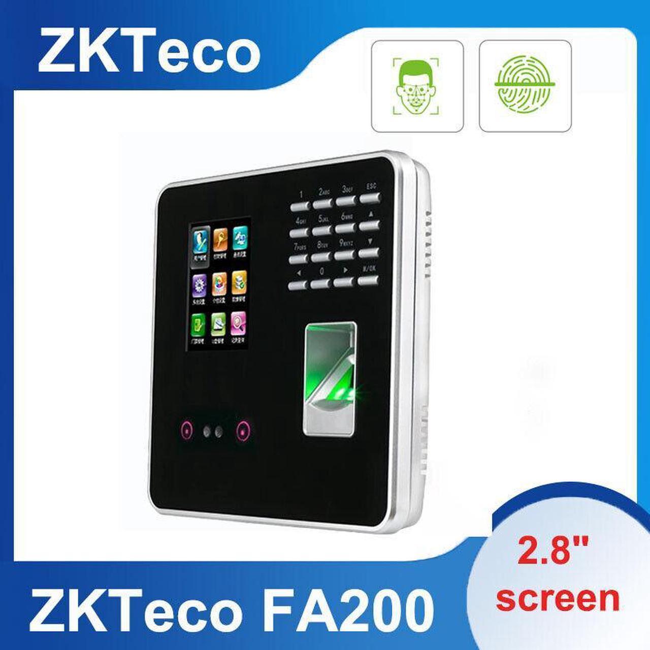 ZKTeco FA200 2.8" TFT Color Screen TCP/IP Face Biometric Fingerprint Time Access