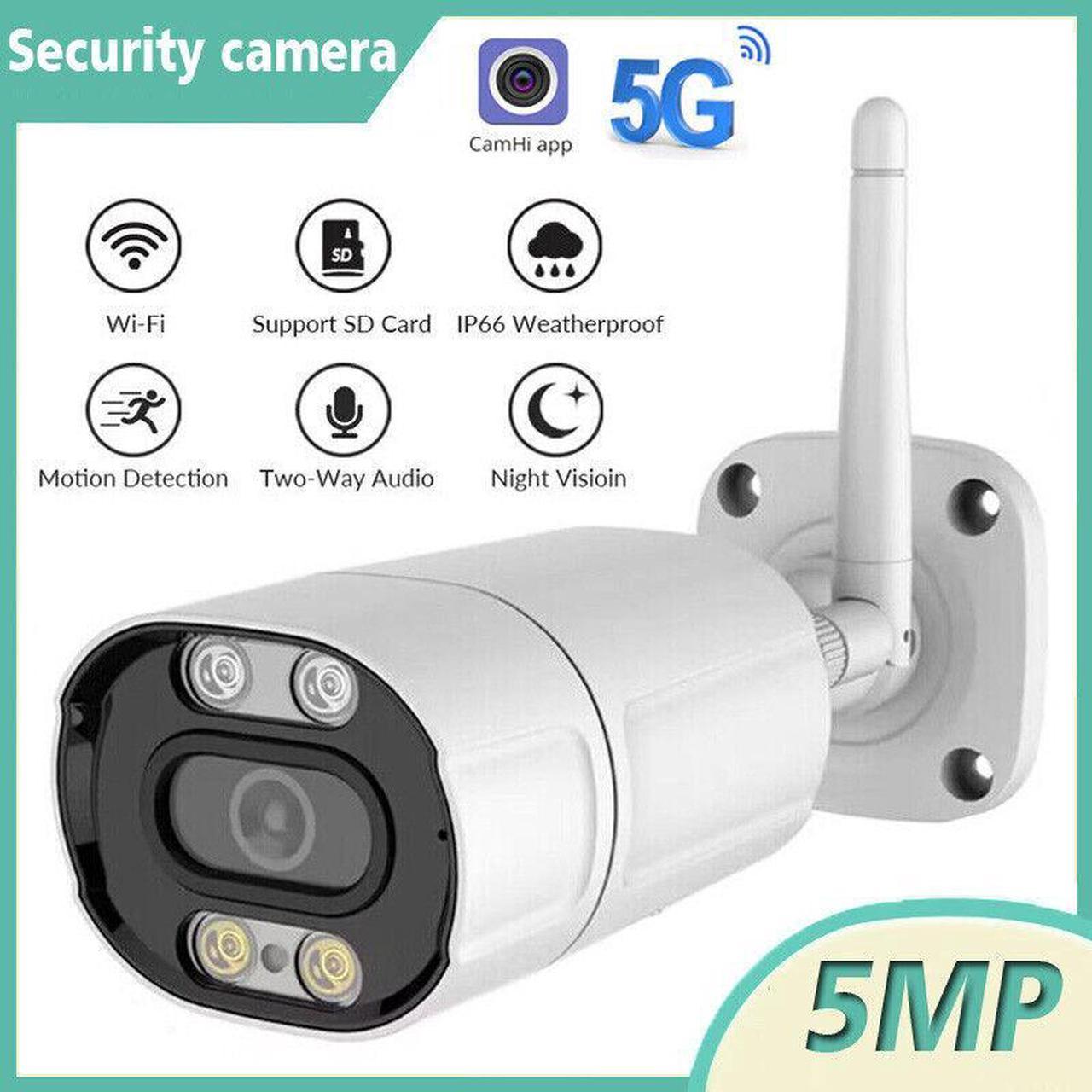 Security Camera System Outdoor Home 5G and 2.4G Wifi Night Vision Cam 1080P HD