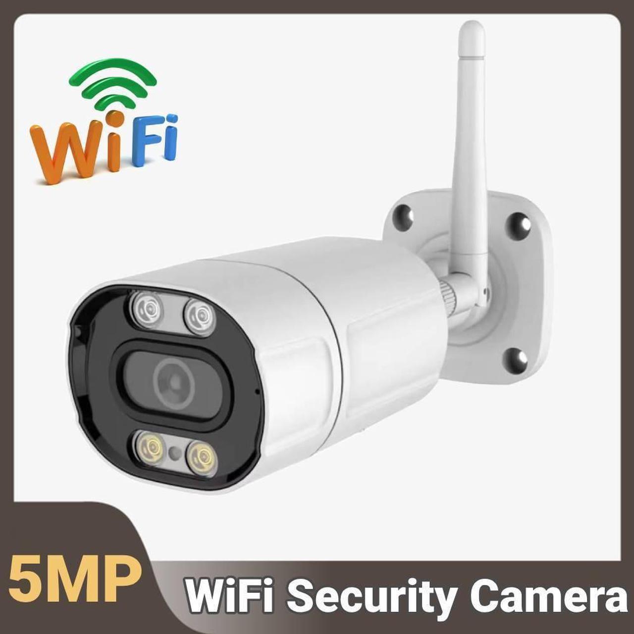 5MP PoE WIFI Audio Bullet Security Camera ONVIF Smart Hybrid Light Night Vision