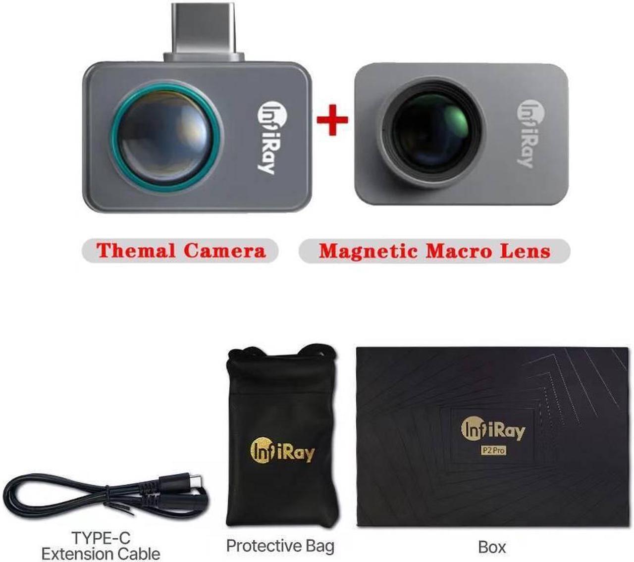 InfiRay P2 Pro Thermal Camera for Android USB Type C Thermal Imaging Camera +Magnetic Macro lens