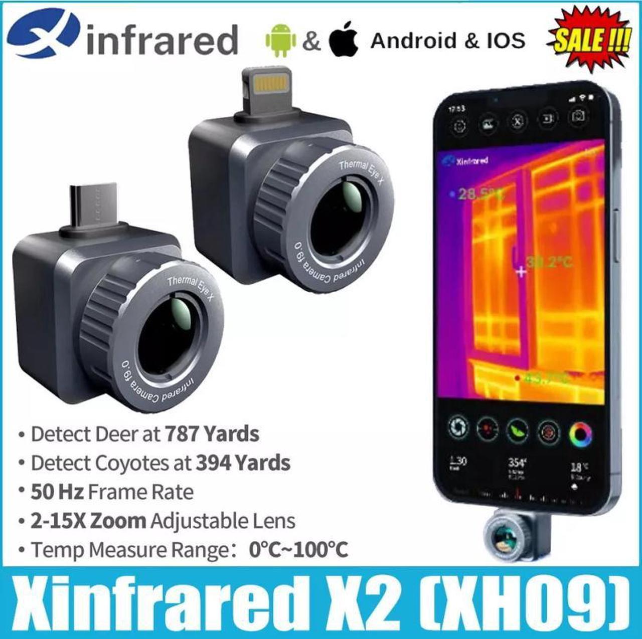 Xinfrared XH09 Thermal Imaging Camera Imager Scope for Hunting Insulation Newest for iPhone iOS