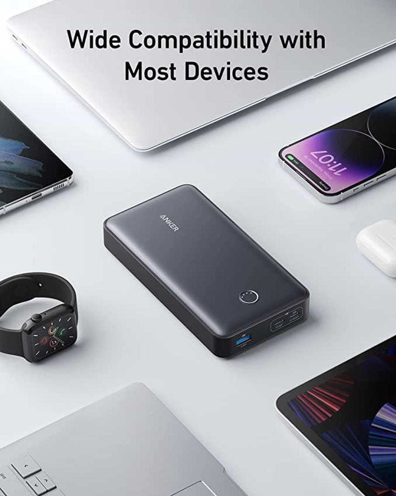 Alt view image 4 of 6 - Anker Portable Charger, 24,000mAh 65W Power Bank, 537 Power Bank (PowerCore 24K for Laptop), for MacBook Pro, Microsoft Surface, iPad Pro, iPhone 14 Pro, Apple Watch Series 5, and More