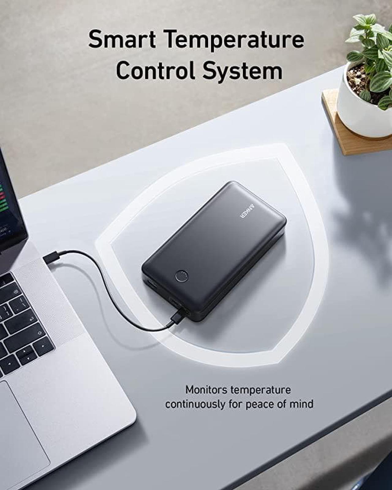Alt view image 6 of 6 - Anker Portable Charger, 24,000mAh 65W Power Bank, 537 Power Bank (PowerCore 24K for Laptop), for MacBook Pro, Microsoft Surface, iPad Pro, iPhone 14 Pro, Apple Watch Series 5, and More