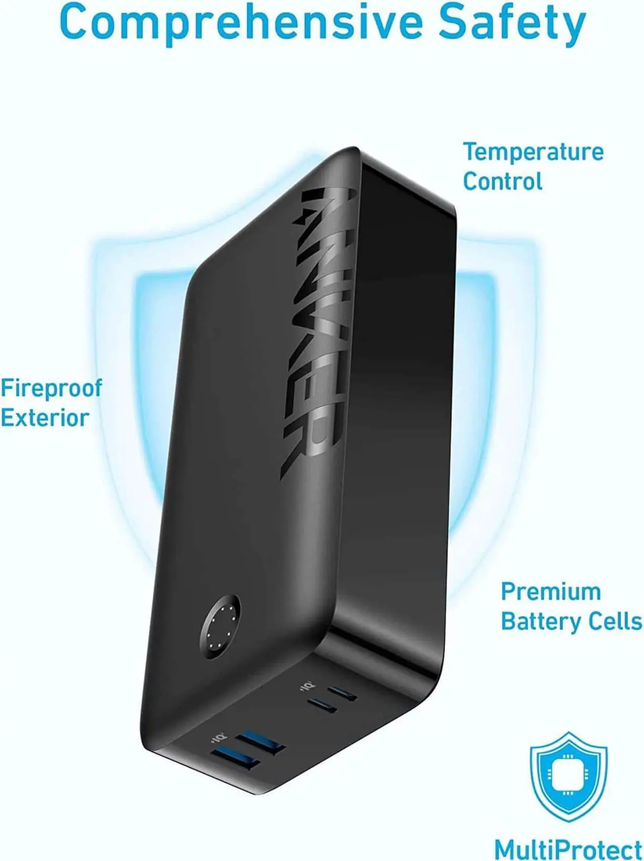 Alt view image 6 of 6 - Anker Portable Charger, 347 Power Bank (PowerCore 40K), 40,000mAh 30W Battery Pack with USB-C High-Speed Charging, for MacBook, iPhone 13 / Pro/Pro Max/Mini, Samsung Galaxy, iPad, AirPods, and More