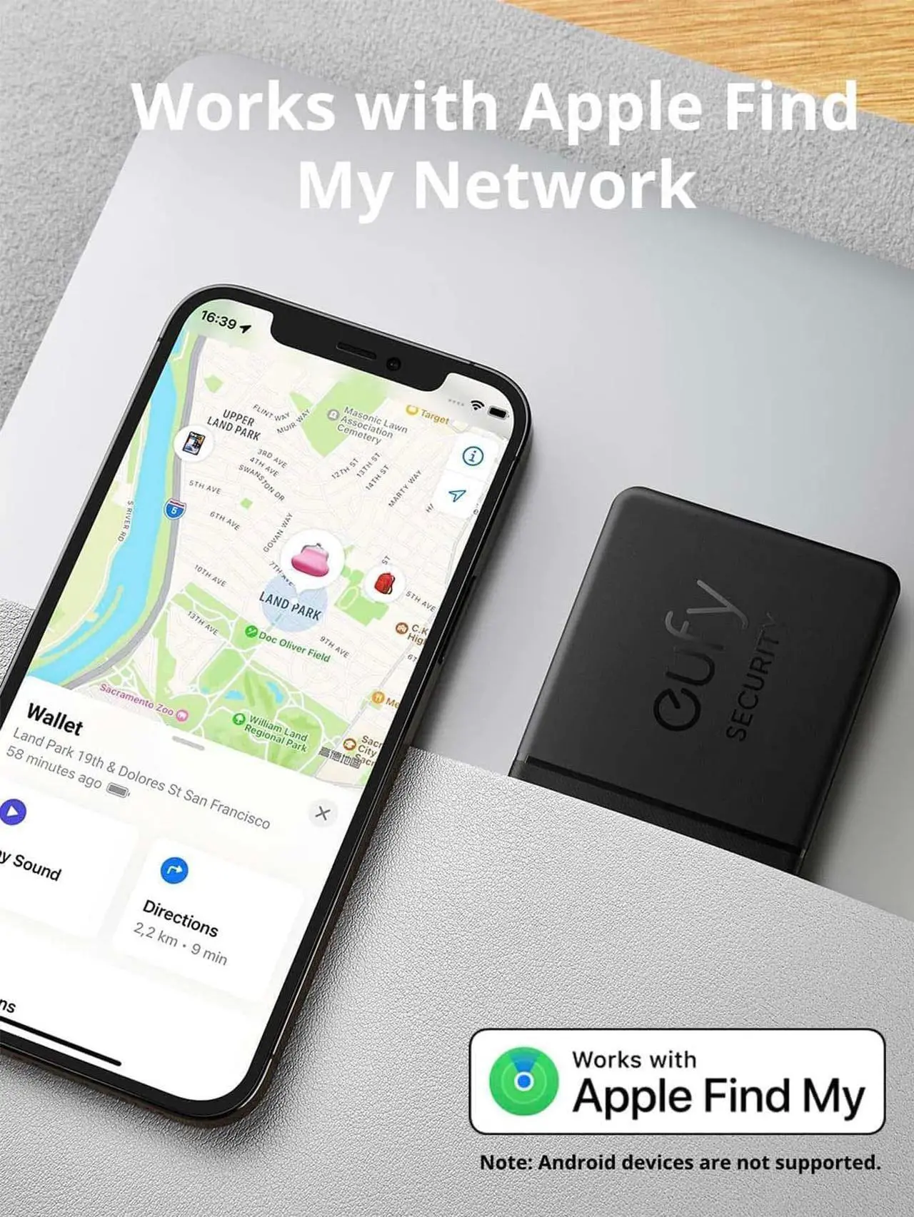 Alt view image 3 of 6 - eufy Security by Anker SmartTrack Card (Black, 1-Pack), Works with Apple Find My (iOS Only), Wallet Tracker, Phone Finder, Water Resistant, Up to 3-Year Battery Life, 2.4mm Thickness, Not for Android