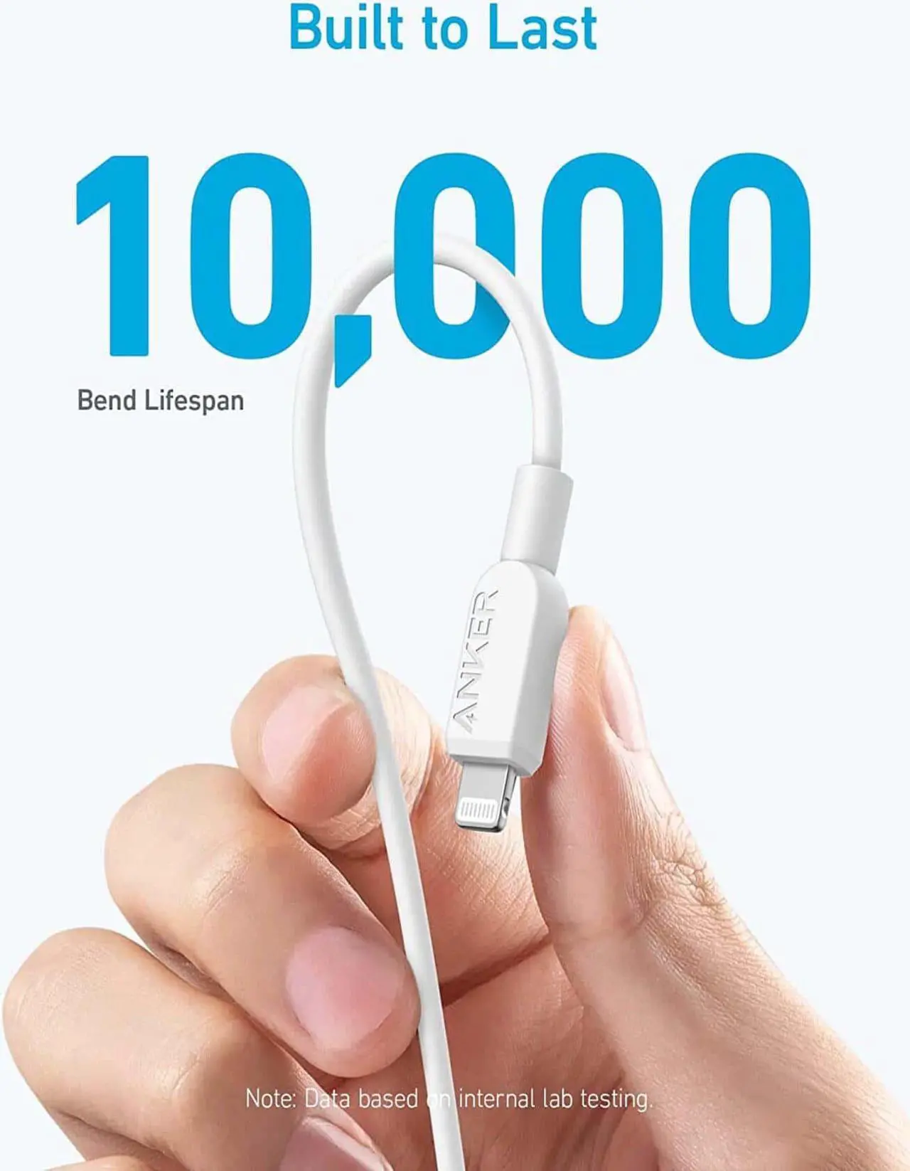 Alt view image 3 of 5 - Anker USB C to Lightning Cable, 310 USB-C to Lightning Cable(White, 6ft), MFi Certified, Fast Charging Cable for iPhone 14 Plus 14 14 Pro Max 13 13 Pro 12 11 X XS XR (Charger Not Included)