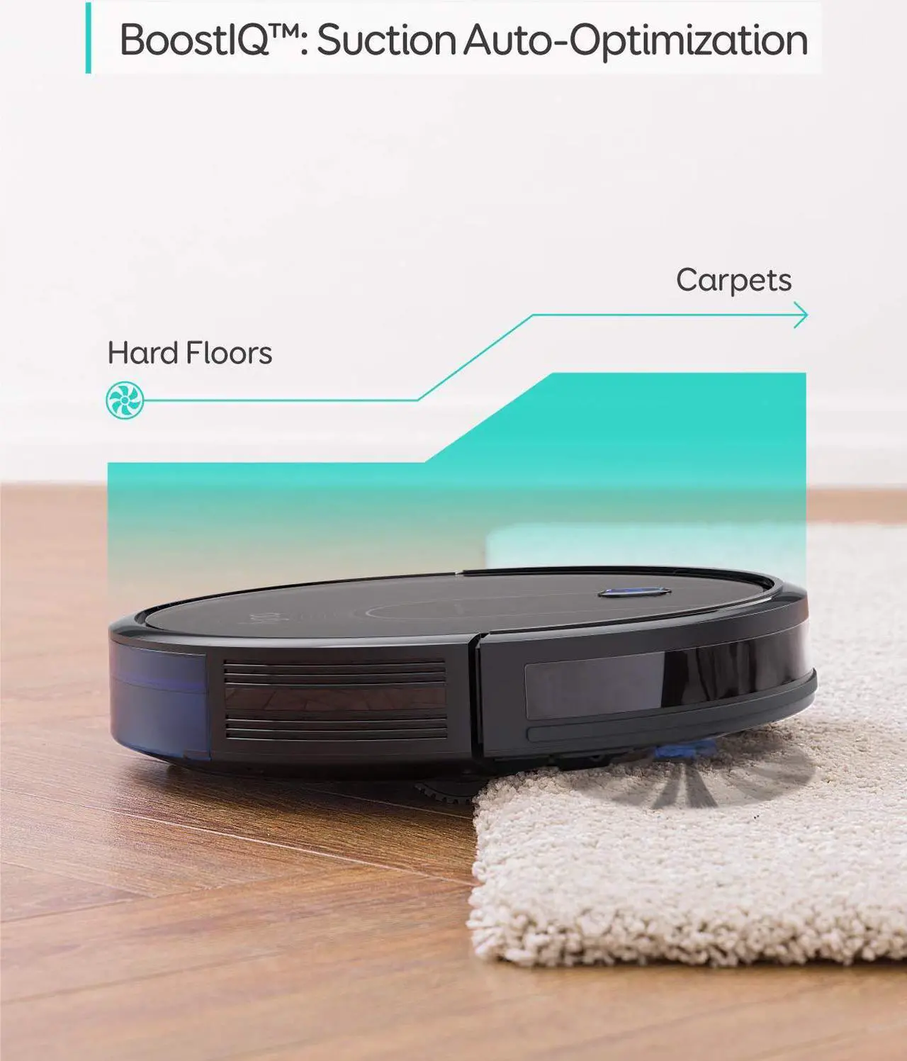 Alt view image 4 of 7 - eufy [BoostIQ] RoboVac 12, Robot Vacuum Cleaner, Suction Upgraded Based on RoboVac 11S, 1500Pa Strong Suction, Super-Thin, Quiet, Self-Charging, Cleans Hard Floors to Medium-Pile Carpets