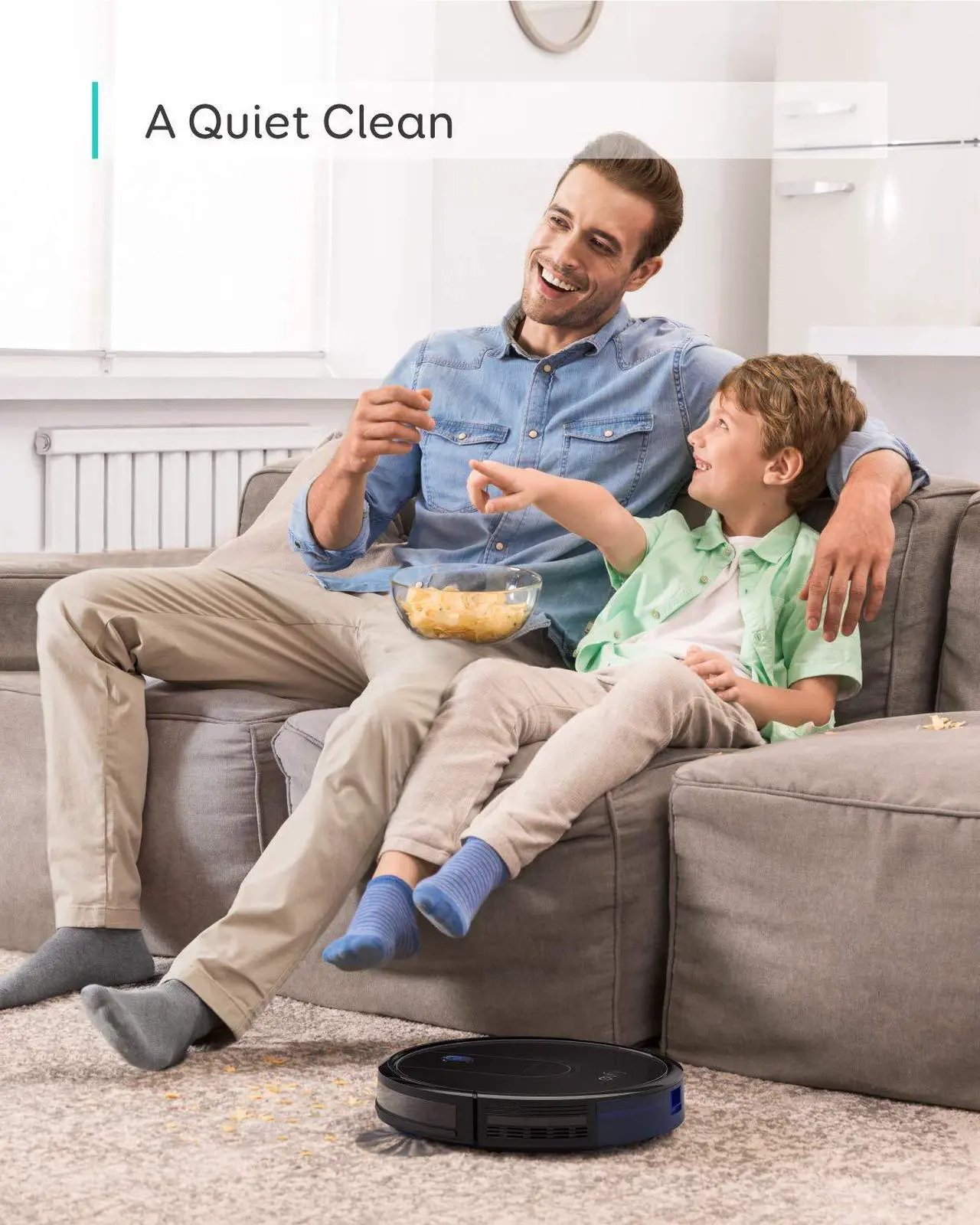 Alt view image 6 of 7 - eufy [BoostIQ] RoboVac 12, Robot Vacuum Cleaner, Suction Upgraded Based on RoboVac 11S, 1500Pa Strong Suction, Super-Thin, Quiet, Self-Charging, Cleans Hard Floors to Medium-Pile Carpets