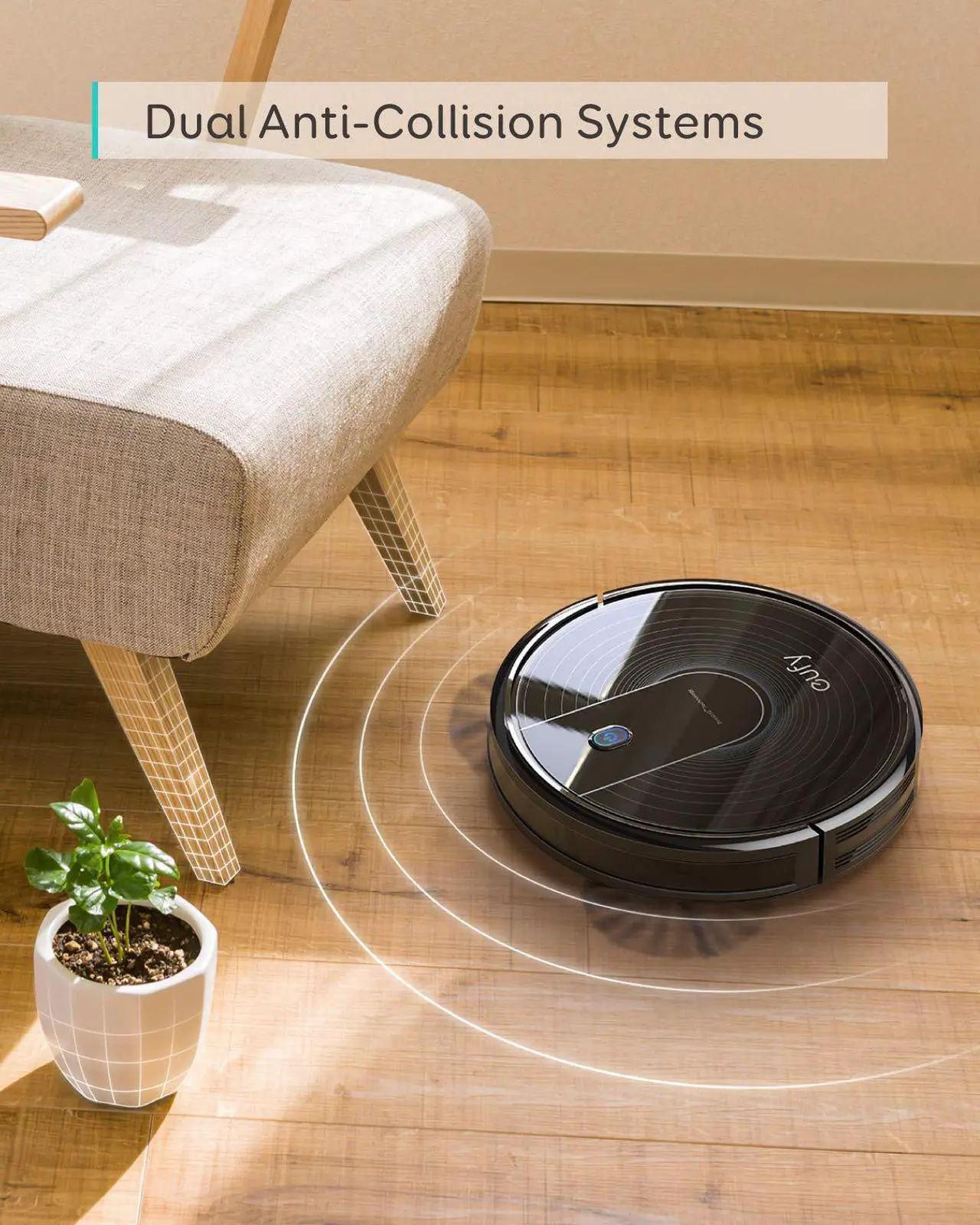 Alt view image 5 of 7 - eufy [BoostIQ] RoboVac 12, Robot Vacuum Cleaner, Suction Upgraded Based on RoboVac 11S, 1500Pa Strong Suction, Super-Thin, Quiet, Self-Charging, Cleans Hard Floors to Medium-Pile Carpets