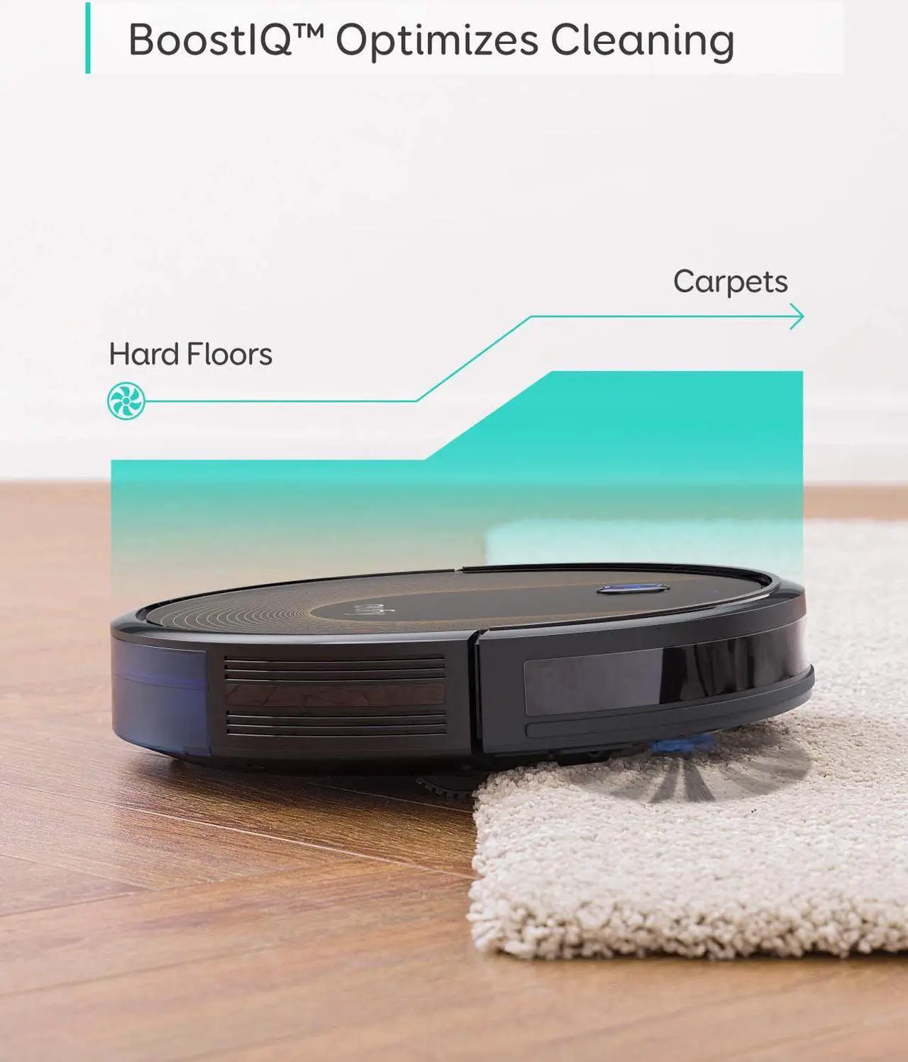 Alt view image 5 of 6 - eufy [BoostIQ] RoboVac 30C, Robot Vacuum Cleaner, Wi-Fi, Super-Thin, 1500Pa Suction, Boundary Strips Included, Quiet, Self-Charging Robotic Vacuum Cleaner